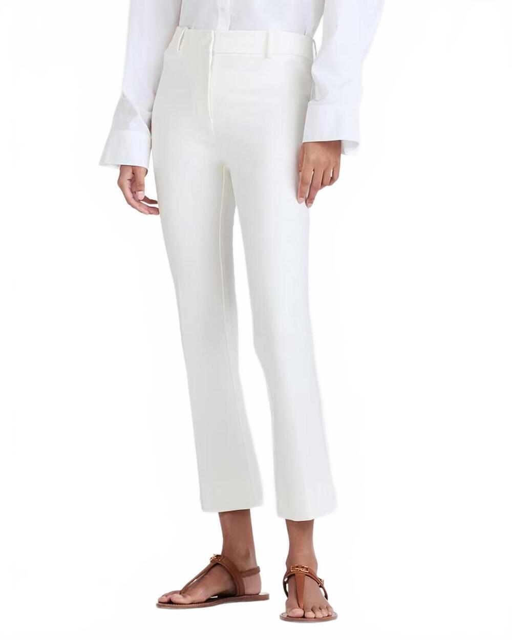 NEW DEREK LAM 10 CROSBY crosby cropped flare trouser in soft white